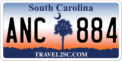 SC license plate ANC884