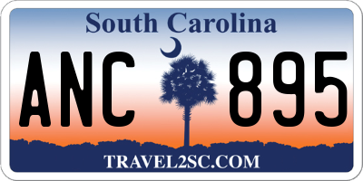 SC license plate ANC895