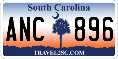 SC license plate ANC896