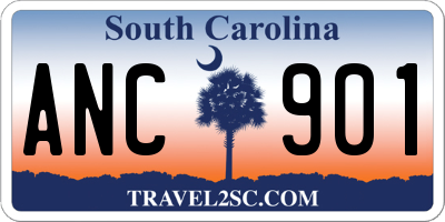 SC license plate ANC901