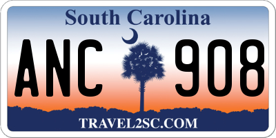SC license plate ANC908