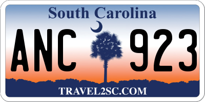 SC license plate ANC923