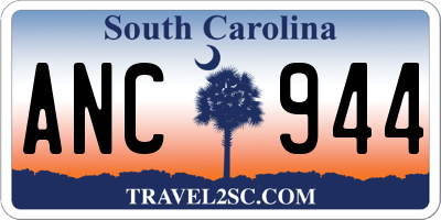 SC license plate ANC944