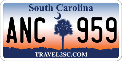 SC license plate ANC959