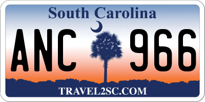 SC license plate ANC966