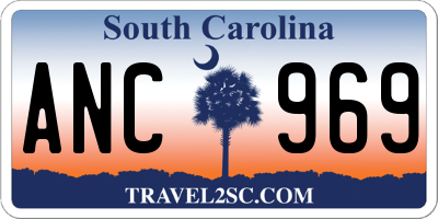 SC license plate ANC969