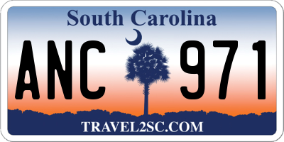 SC license plate ANC971