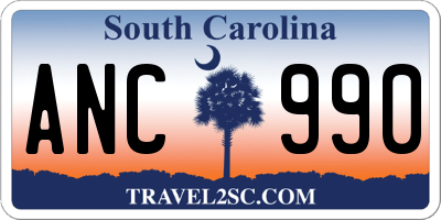 SC license plate ANC990