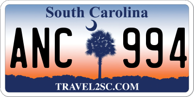 SC license plate ANC994