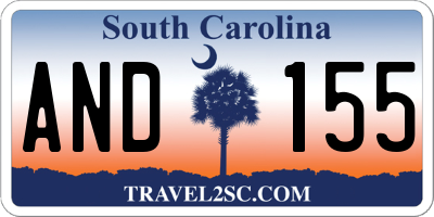 SC license plate AND155