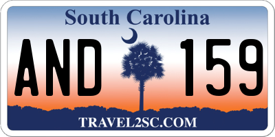 SC license plate AND159