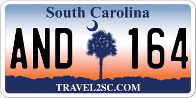 SC license plate AND164