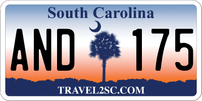 SC license plate AND175