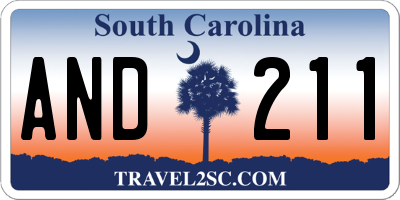 SC license plate AND211