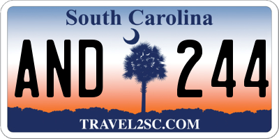 SC license plate AND244