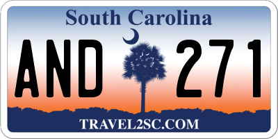 SC license plate AND271