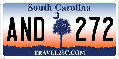 SC license plate AND272