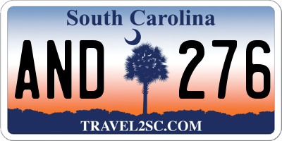 SC license plate AND276