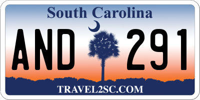 SC license plate AND291