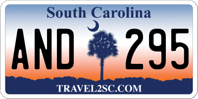 SC license plate AND295