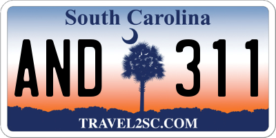 SC license plate AND311