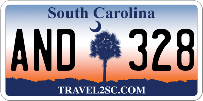 SC license plate AND328