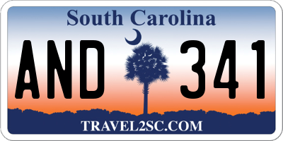 SC license plate AND341