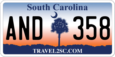 SC license plate AND358