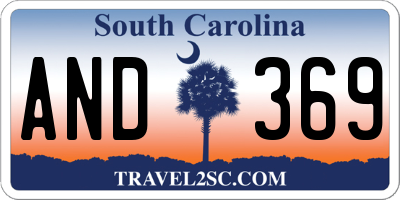 SC license plate AND369