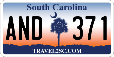 SC license plate AND371