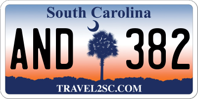 SC license plate AND382
