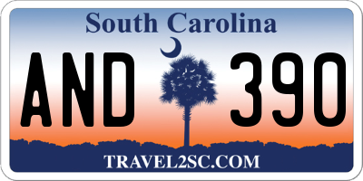 SC license plate AND390