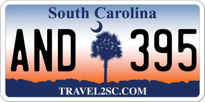 SC license plate AND395