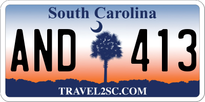 SC license plate AND413