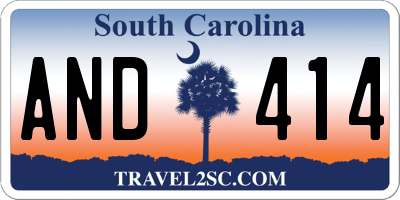 SC license plate AND414