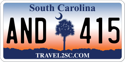 SC license plate AND415