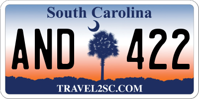 SC license plate AND422