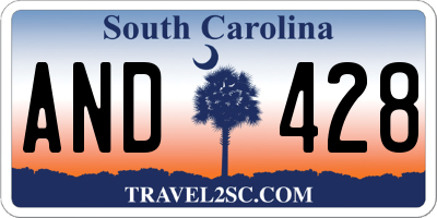 SC license plate AND428