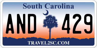 SC license plate AND429