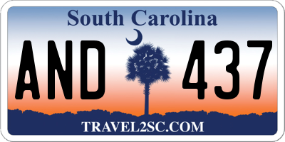 SC license plate AND437