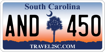 SC license plate AND450