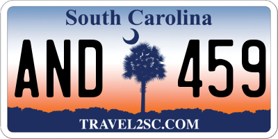 SC license plate AND459