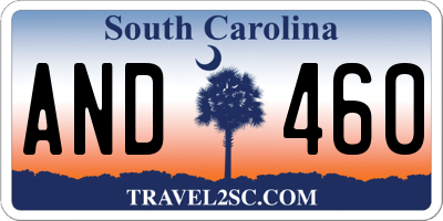 SC license plate AND460