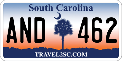 SC license plate AND462