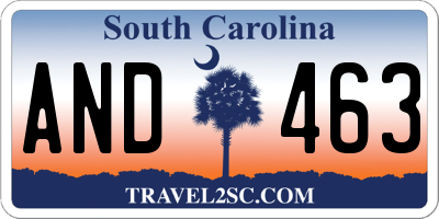 SC license plate AND463