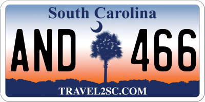 SC license plate AND466