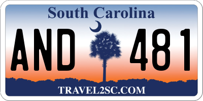 SC license plate AND481