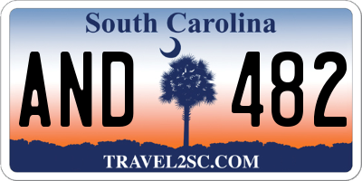 SC license plate AND482