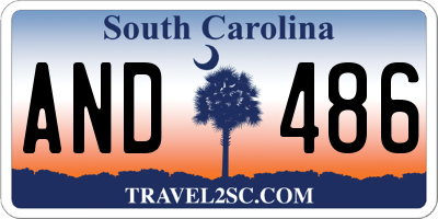 SC license plate AND486