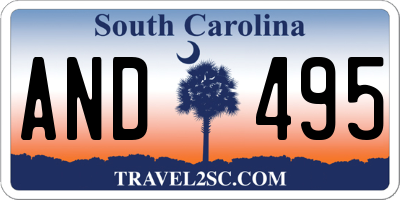 SC license plate AND495